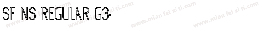 SF NS Regular G3字体转换